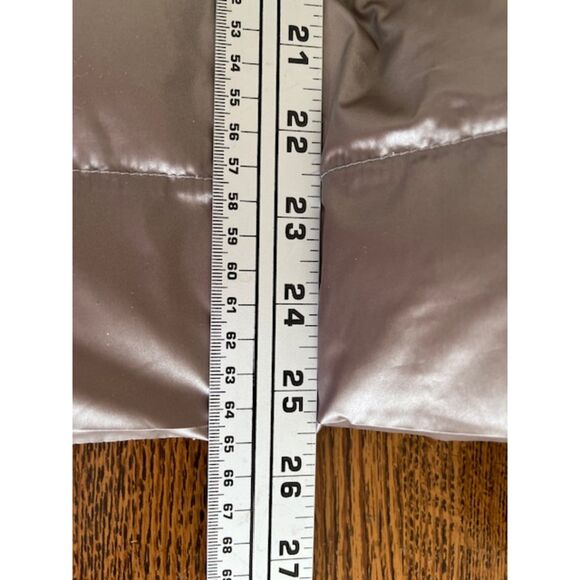 Martha Stewart Harvest +Holiday Cap Sleeve Puffer Vest Moonstone Grey SZ L NEW - Picture 5 of 5